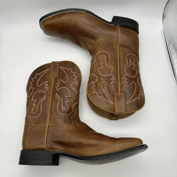 Cody James Boots Mens Size 13D BCJFA18P2 Western Cowboy Square Toe Leather Brown - Picture 8 of 15